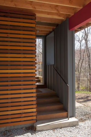 Stair  to back door