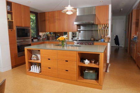 Kitchen with fir cabinetry