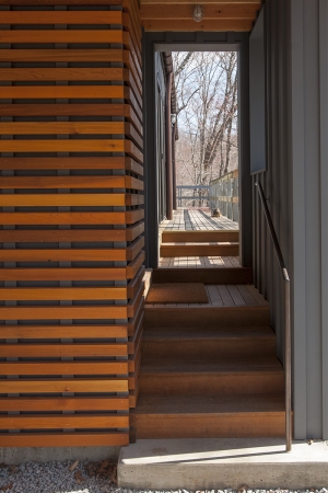 stair detail and rear deck