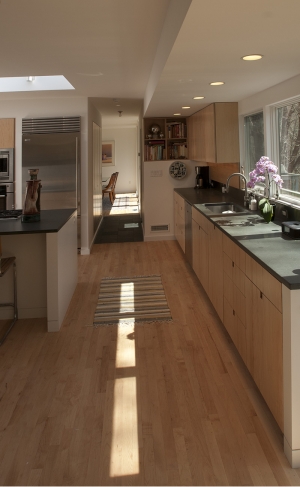 View to dining room from kitchen